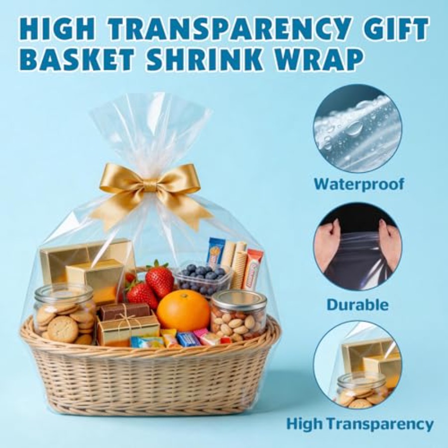 5 шт. очень больших термоусадо – обзор и цена Cellophane Wrap Clear