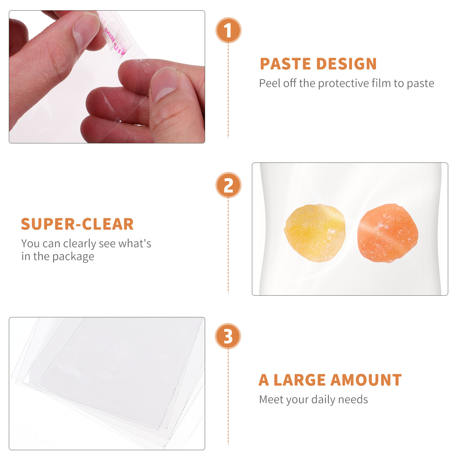 200 шт. прозрачных самозакрыва – обзор и цена Cellophane Wrap Clear