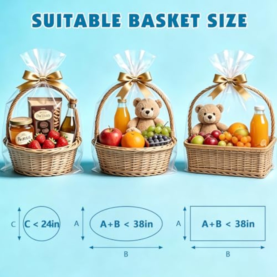 8 больших целлофановых пакетов – обзор и цена Cellophane Wrap Clear